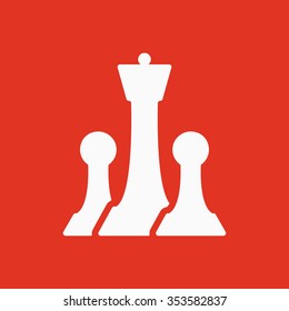The chess icon. Game symbol. Flat Vector illustration