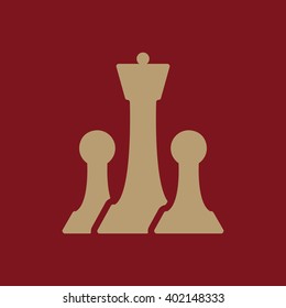 The chess icon. Game symbol. Flat Vector illustration