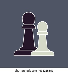 The chess icon. Game symbol. Flat Vector illustration