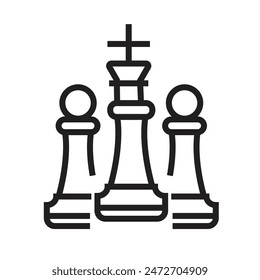 Chess Icon, Great for Strategy and Game Designs