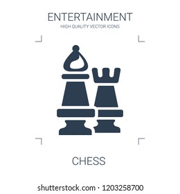 chess icon. high quality filled chess icon on white background. from entertainment collection flat trendy vector chess symbol. use for web and mobile