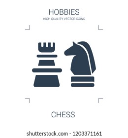 chess icon. high quality filled chess icon on white background. from hobbies collection flat trendy vector chess symbol. use for web and mobile
