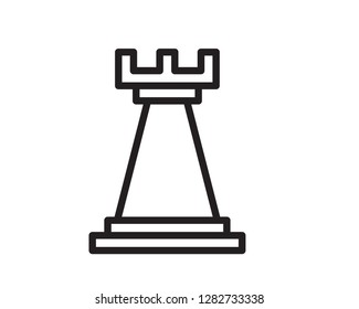 chess icon illustration vector , chess line icon illustration design