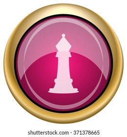 Chess icon. Internet button on white background. EPS10 vector.
