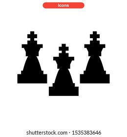 chess icon isolated sign symbol vector illustration - high quality black style vector icons
