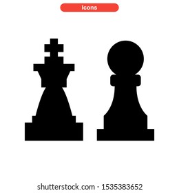 chess icon isolated sign symbol vector illustration - high quality black style vector icons
