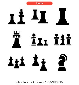chess icon isolated sign symbol vector illustration - Collection of high quality black style vector icons
