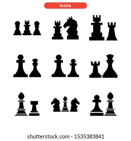 chess icon isolated sign symbol vector illustration - Collection of high quality black style vector icons
