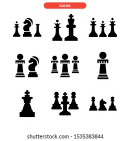 chess icon isolated sign symbol vector illustration - Collection of high quality black style vector icons
