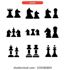 chess icon isolated sign symbol vector illustration - Collection of high quality black style vector icons
