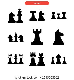 chess icon isolated sign symbol vector illustration - Collection of high quality black style vector icons
