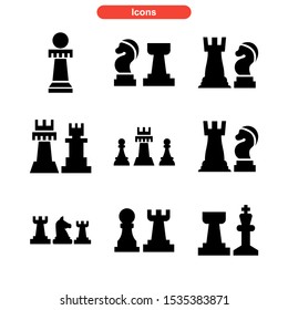 chess icon isolated sign symbol vector illustration - Collection of high quality black style vector icons
