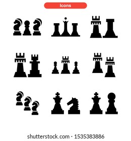 chess icon isolated sign symbol vector illustration - Collection of high quality black style vector icons

