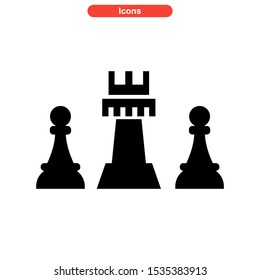chess icon isolated sign symbol vector illustration - high quality black style vector icons
