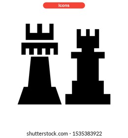 chess icon isolated sign symbol vector illustration - high quality black style vector icons
