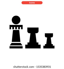 chess icon isolated sign symbol vector illustration - high quality black style vector icons

