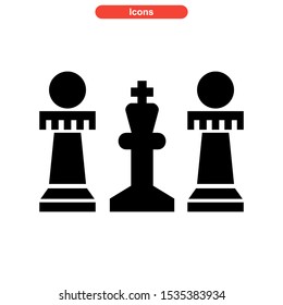 chess icon isolated sign symbol vector illustration - high quality black style vector icons
