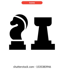 chess icon isolated sign symbol vector illustration - high quality black style vector icons
