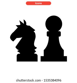 chess icon isolated sign symbol vector illustration - high quality black style vector icons
