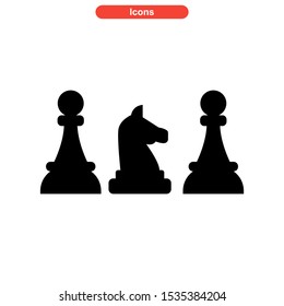 chess icon isolated sign symbol vector illustration - high quality black style vector icons
