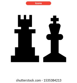 chess icon isolated sign symbol vector illustration - high quality black style vector icons

