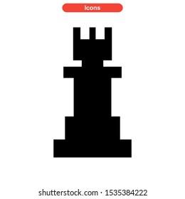 chess icon isolated sign symbol vector illustration - high quality black style vector icons
