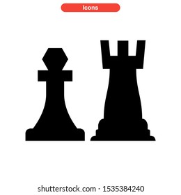 chess icon isolated sign symbol vector illustration - high quality black style vector icons
