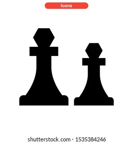 chess icon isolated sign symbol vector illustration - high quality black style vector icons
