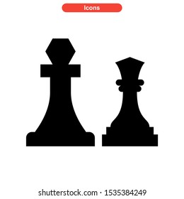 chess icon isolated sign symbol vector illustration - high quality black style vector icons
