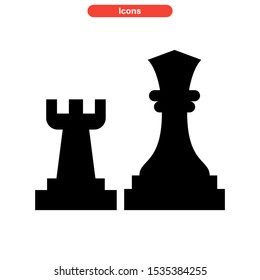 chess icon isolated sign symbol vector illustration - high quality black style vector icons
