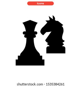 chess icon isolated sign symbol vector illustration - high quality black style vector icons

