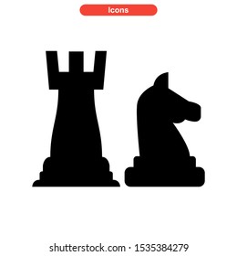 chess icon isolated sign symbol vector illustration - high quality black style vector icons
