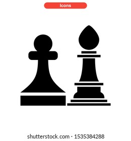 chess icon isolated sign symbol vector illustration - high quality black style vector icons
