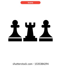 chess icon isolated sign symbol vector illustration - high quality black style vector icons
