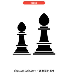 chess icon isolated sign symbol vector illustration - high quality black style vector icons
