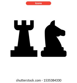 chess icon isolated sign symbol vector illustration - high quality black style vector icons
