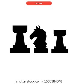 chess icon isolated sign symbol vector illustration - high quality black style vector icons
