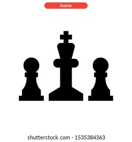 chess icon isolated sign symbol vector illustration - high quality black style vector icons
