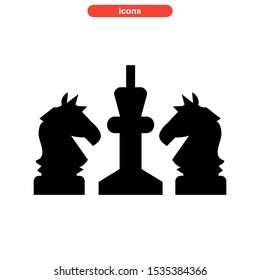 chess icon isolated sign symbol vector illustration - high quality black style vector icons
