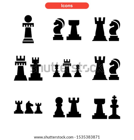chess icon isolated sign symbol vector illustration - Collection of high quality black style vector icons

