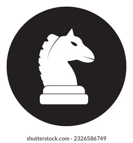 chess icon, knight vector template illustration logo design