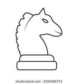 icono de ajedrez, logotipo de la ilustración de la plantilla de vector knight