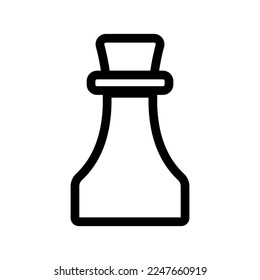 Chess icon line isolated on white background. Black flat thin icon on modern outline style. Linear symbol and editable stroke. Simple and pixel perfect stroke vector illustration