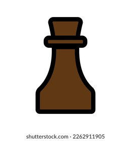 Chess icon line isolated on white background. Black flat thin icon on modern outline style. Linear symbol and editable stroke. Simple and pixel perfect stroke vector illustration