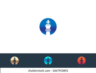 Chess Icon Logo Design Element