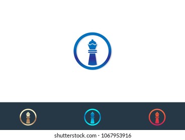 Chess Icon Logo Design Element