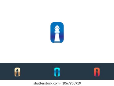 Chess Icon Logo Design Element