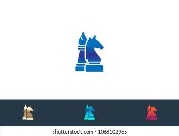 Chess Icon Logo Design Element