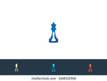 Chess Icon Logo Design Element