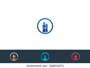 Chess Icon Logo Design Element
